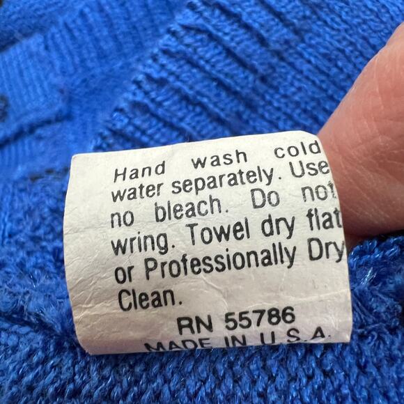 Vintage Vivanti Button Cardigan Sweater Plus Sz 14 Colorful Stripe Crewneck USA - Picture 9 of 11